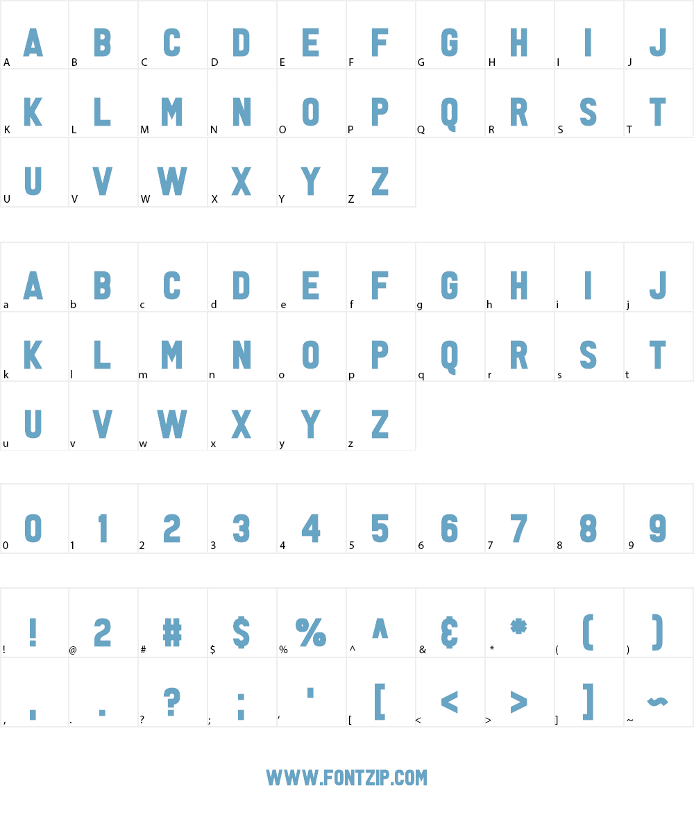 Tabloid Scuzzball Font Character